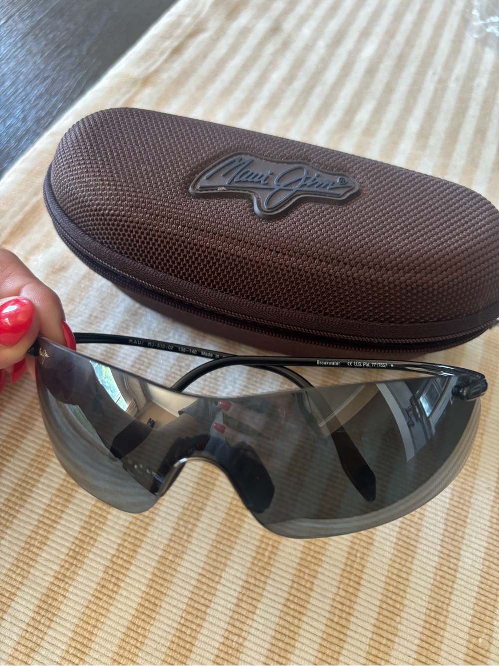 Maui Jim Shield Sunglasses in Smoke Gray Lens with Black Frame